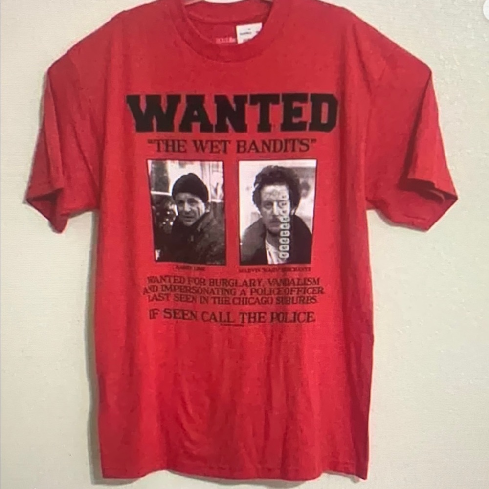 Red Wanted Graphic T-Shirt